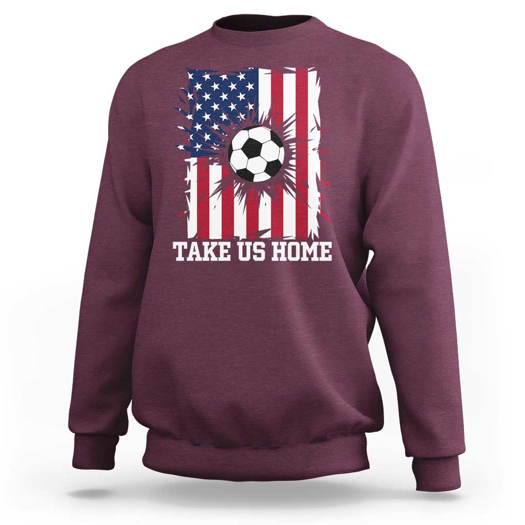 USA Soccer Game Day Sweatshirt Take Us Home