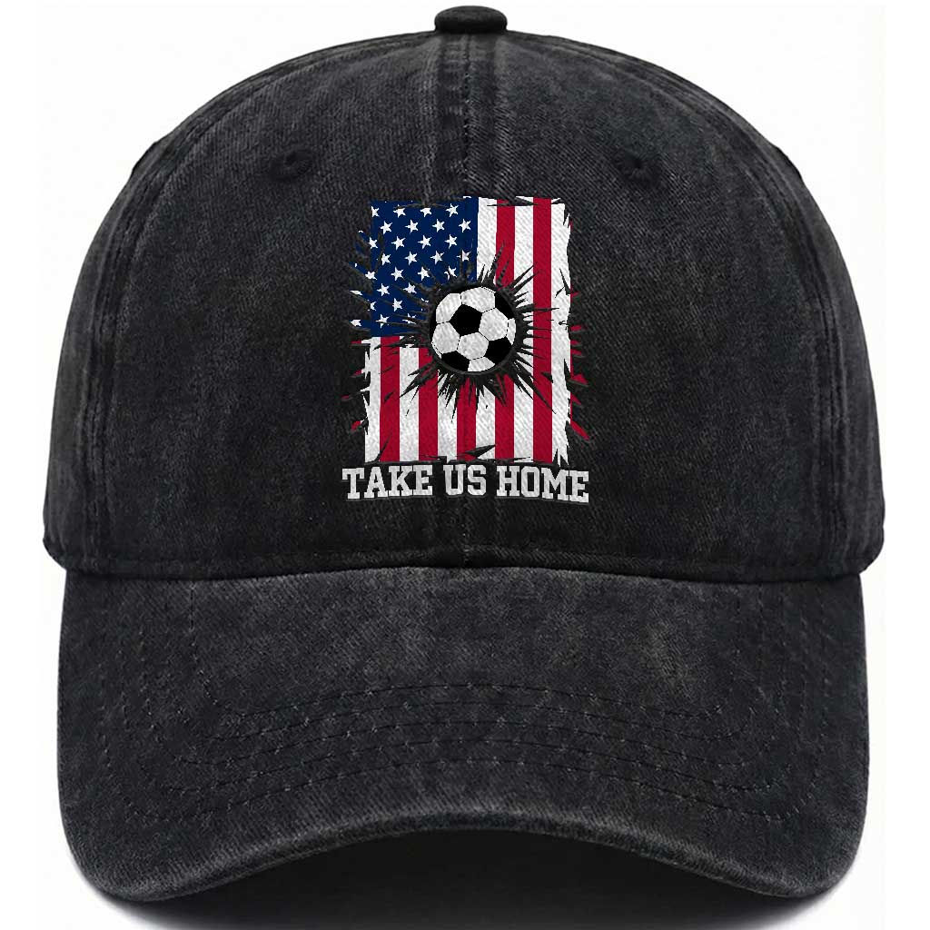 USA Soccer Game Day Washed Cotton Baseball Cap Take Us Home