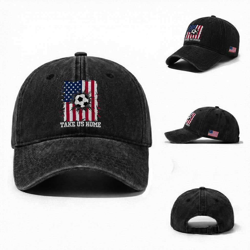 USA Soccer Game Day Washed Cotton Baseball Cap Take Us Home
