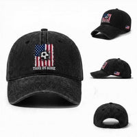 USA Soccer Game Day Washed Cotton Baseball Cap Take Us Home