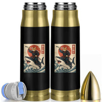 Funny Samurai Cat Riding Shark Bullet Tumbler Vintage Japanese Ukiyoe
