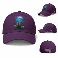 Funny Scuba Diving Cat Selfie With Hammerhead Shark Baseball Cap
