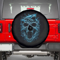 Vintage Great White Shark Skull Spare Tire Cover Deep Sea Horror Art