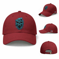 Vintage Great White Shark Skull Baseball Cap Deep Sea Horror Art