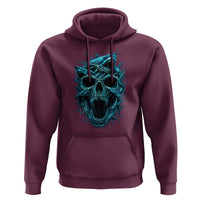Vintage Great White Shark Skull Hoodie Deep Sea Horror Art