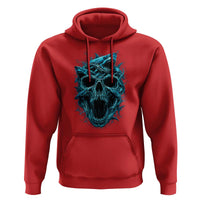 Vintage Great White Shark Skull Hoodie Deep Sea Horror Art