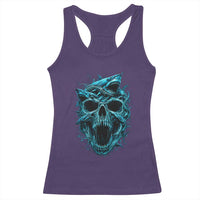 Vintage Great White Shark Skull Racerback Tank Top Deep Sea Horror Art