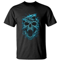 Vintage Great White Shark Skull T Shirt Deep Sea Horror Art