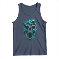 Vintage Great White Shark Skull Tank Top Deep Sea Horror Art