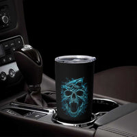 Vintage Great White Shark Skull Tumbler Cup Deep Sea Horror Art