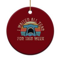 Hammerhead Shark Ceramic Ornament I Waited All Year For This Week Ocean Lover