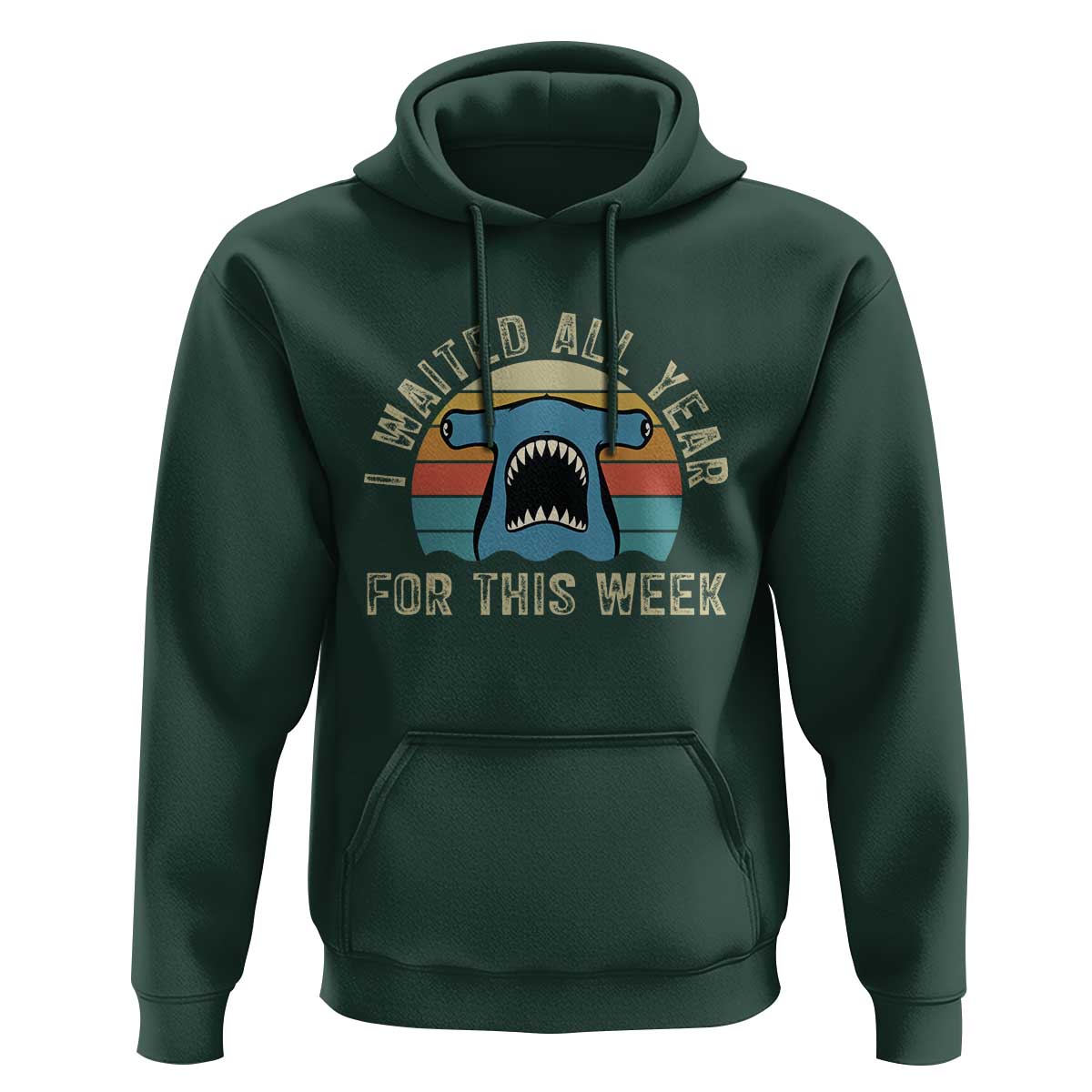 Hammerhead Shark Hoodie I Waited All Year For This Week Ocean Lover