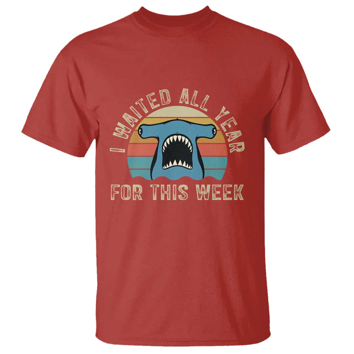 Hammerhead Shark T Shirt I Waited All Year For This Week Ocean Lover