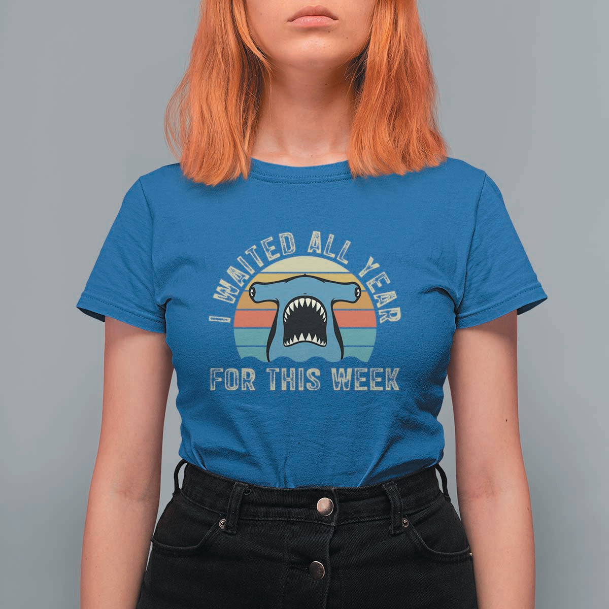 Hammerhead Shark T Shirt For Women I Waited All Year For This Week Ocean Lover