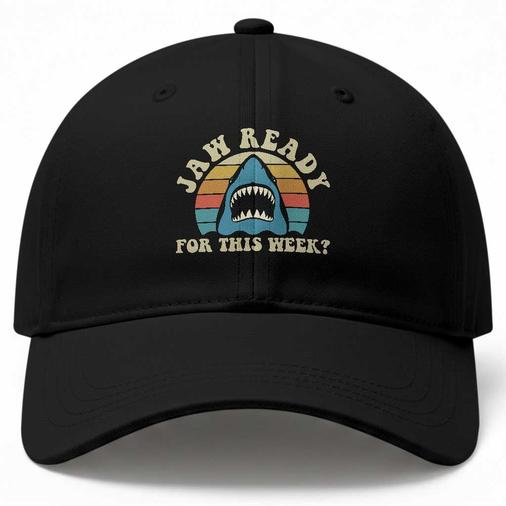 Jaw Ready For This Baseball Cap Vintage Shark Lover Ocean Wildlife