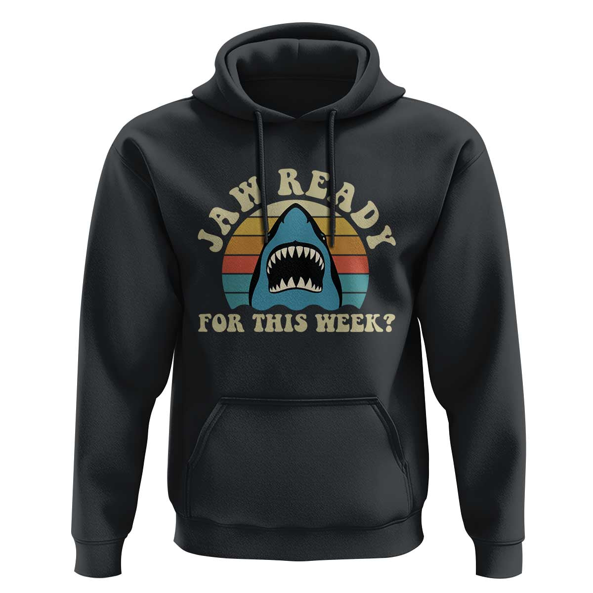 Jaw Ready For This Hoodie Vintage Shark Lover Ocean Wildlife
