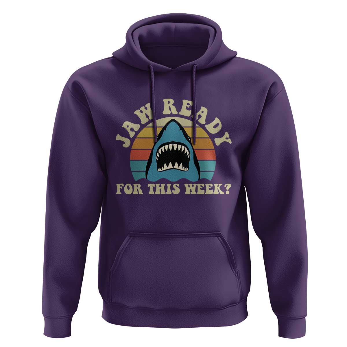 Jaw Ready For This Hoodie Vintage Shark Lover Ocean Wildlife