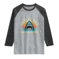 Jaw Ready For This Raglan Shirt Vintage Shark Lover Ocean Wildlife