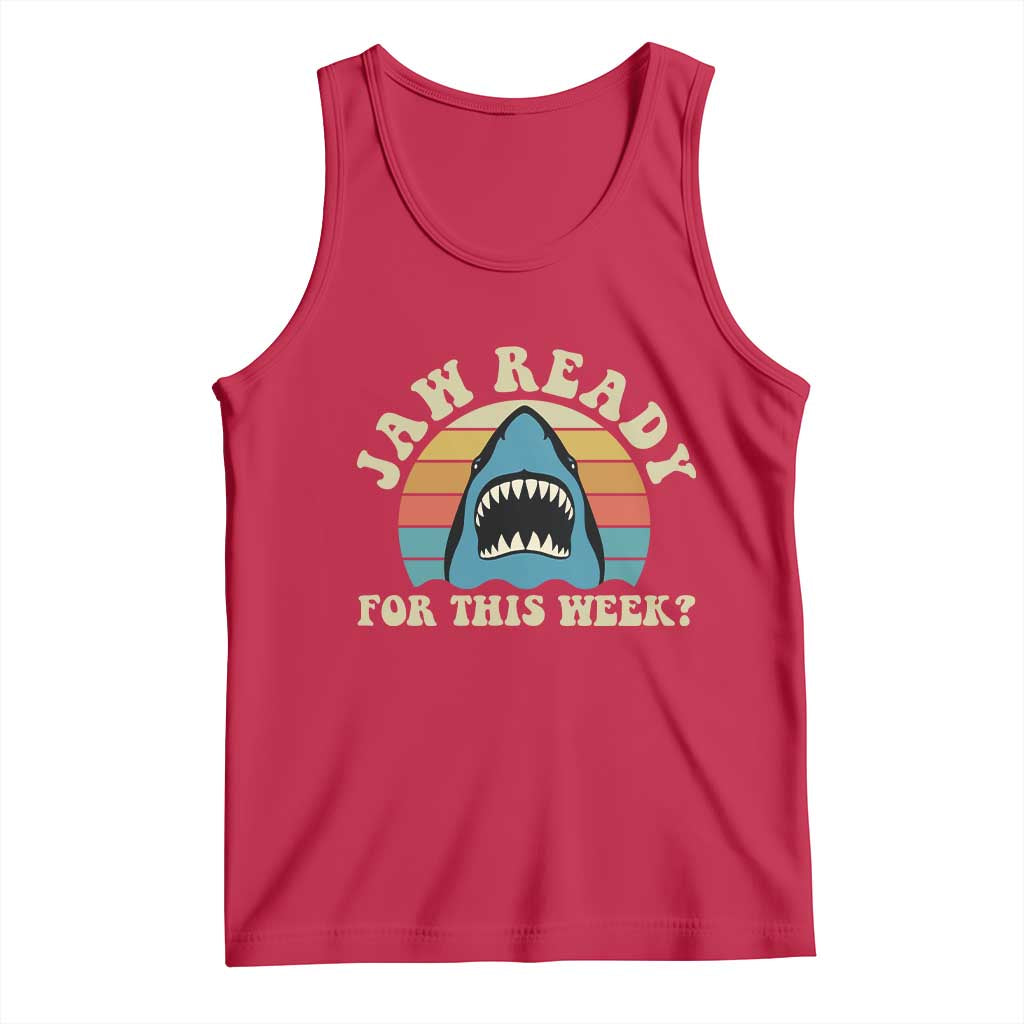 Jaw Ready For This Tank Top Vintage Shark Lover Ocean Wildlife