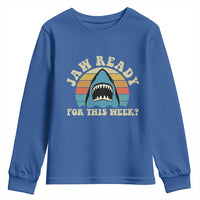 Jaw Ready For This Youth Sweatshirt Vintage Shark Lover Ocean Wildlife