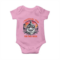 Funny Shark Summer Vacation Baby Onesie I Waited All Year For This Week