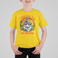 Funny Shark Summer Vacation T Shirt For Kid I Waited All Year For This Week