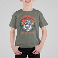 Funny Shark Summer Vacation T Shirt For Kid I Waited All Year For This Week