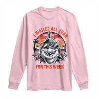 Funny Shark Summer Vacation Long Sleeve Shirt I Waited All Year For This Week