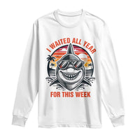 Funny Shark Summer Vacation Long Sleeve Shirt I Waited All Year For This Week