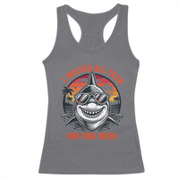 Funny Shark Summer Vacation Racerback Tank Top I Waited All Year For This Week