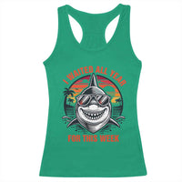 Funny Shark Summer Vacation Racerback Tank Top I Waited All Year For This Week
