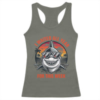 Funny Shark Summer Vacation Racerback Tank Top I Waited All Year For This Week