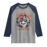 Funny Shark Summer Vacation Raglan Shirt I Waited All Year For This Week