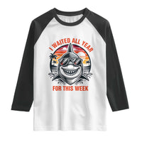 Funny Shark Summer Vacation Raglan Shirt I Waited All Year For This Week