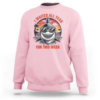 Funny Shark Summer Vacation Sweatshirt I Waited All Year For This Week
