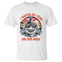 Funny Shark Summer Vacation T Shirt I Waited All Year For This Week