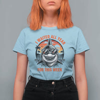 Funny Shark Summer Vacation T Shirt For Women I Waited All Year For This Week