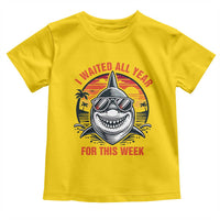 Funny Shark Summer Vacation Toddler T Shirt I Waited All Year For This Week