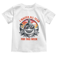 Funny Shark Summer Vacation Toddler T Shirt I Waited All Year For This Week