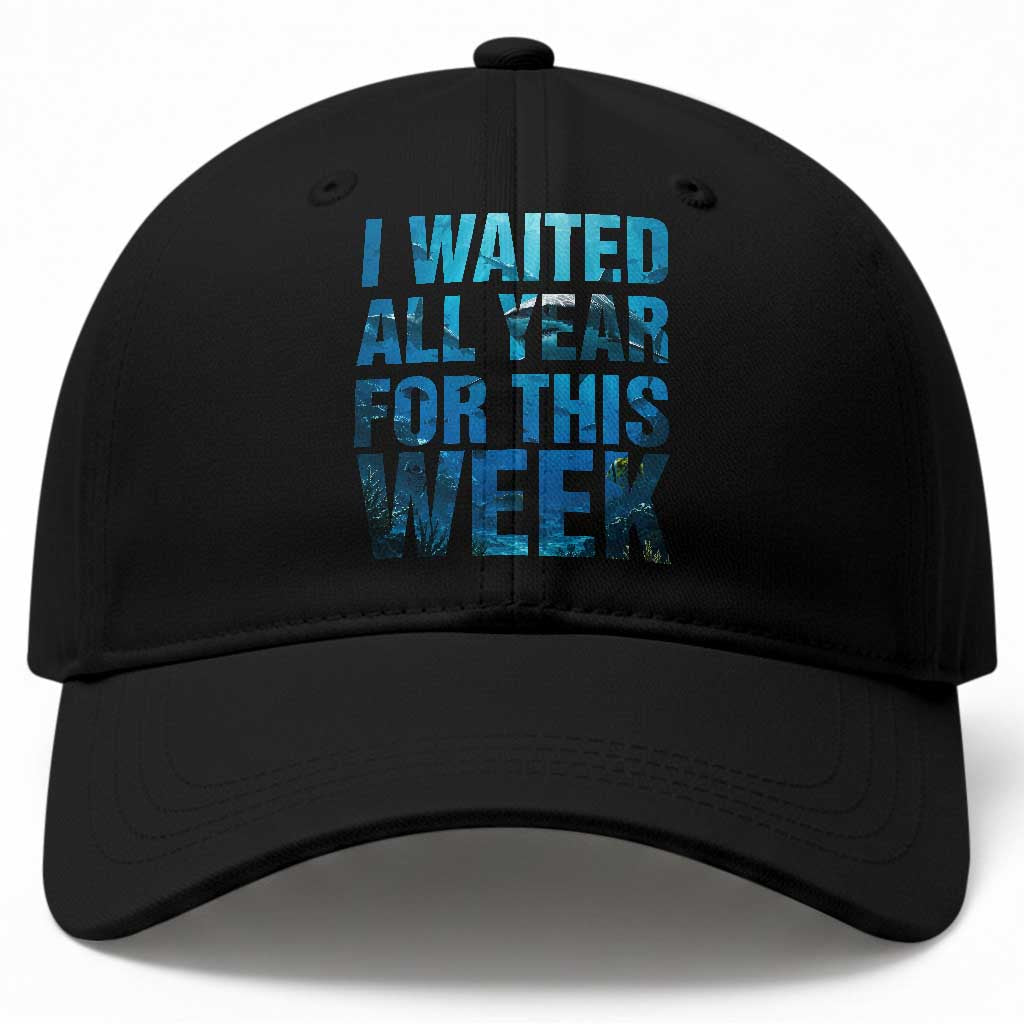 Shark Lover Week Gift Baseball Cap I Waited All Year For This Week