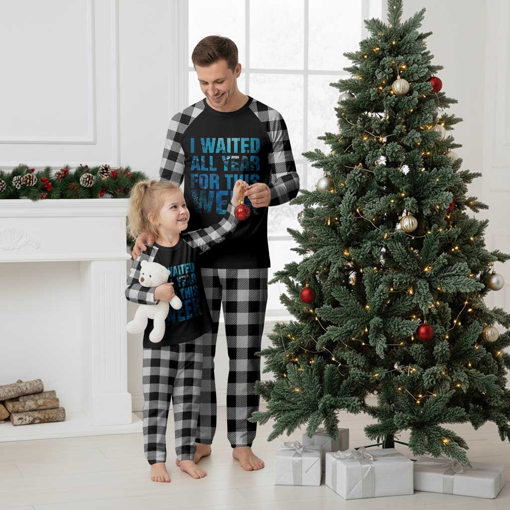 Shark Lover Week Gift Plaid Pajama Set I Waited All Year For This Week