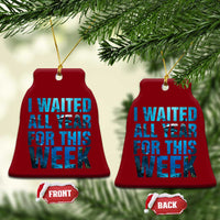 Shark Lover Week Gift Ceramic Ornament I Waited All Year For This Week