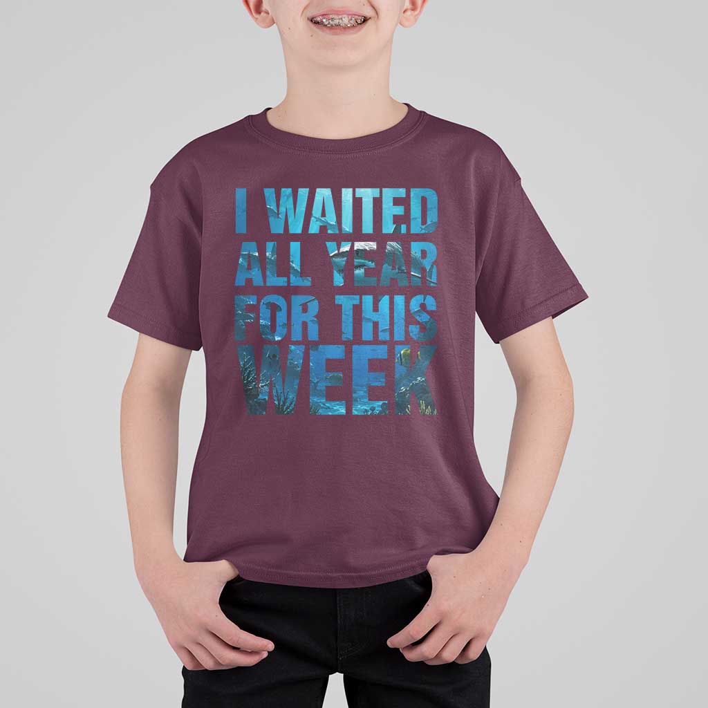 Shark Lover Week Gift T Shirt For Kid I Waited All Year For This Week