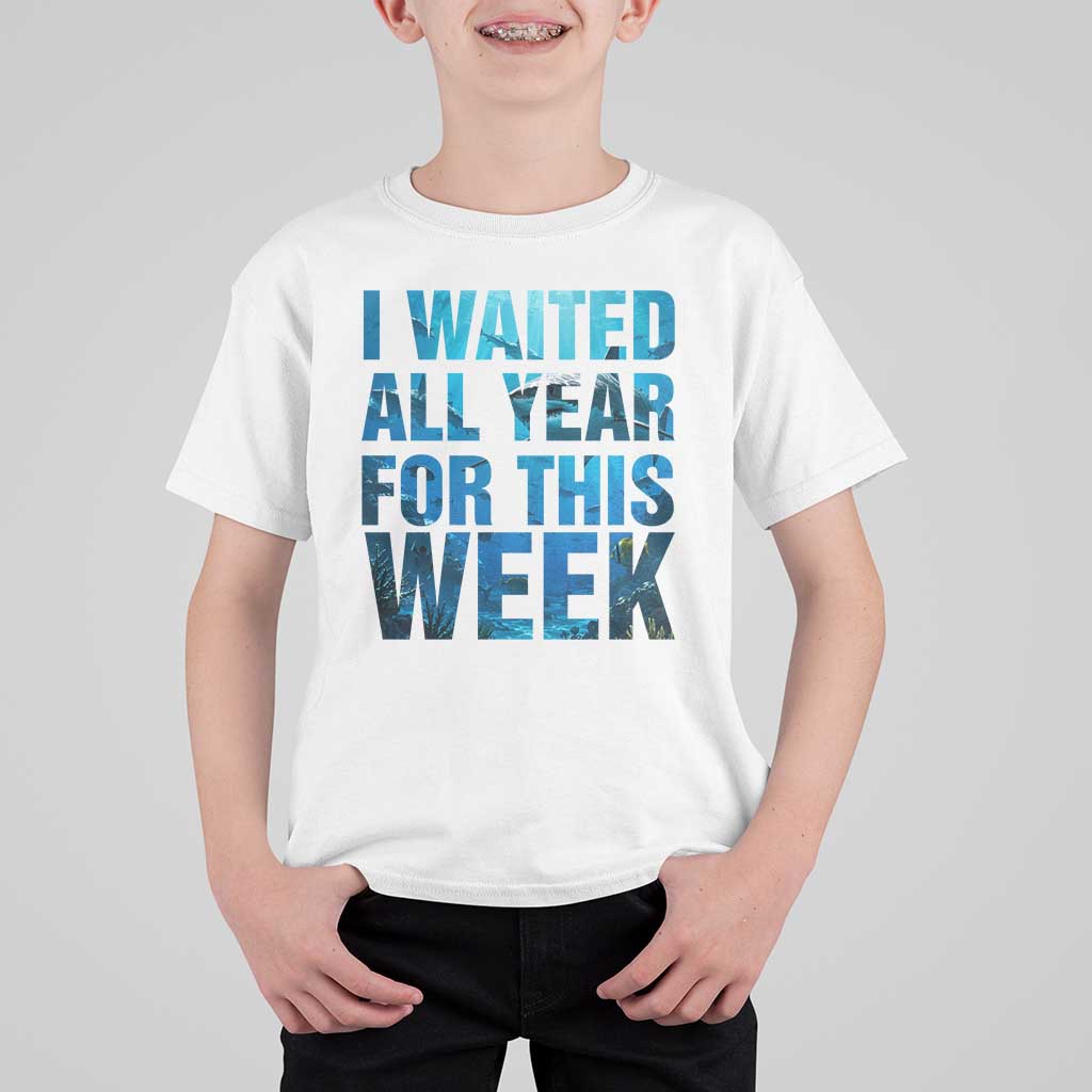 Shark Lover Week Gift T Shirt For Kid I Waited All Year For This Week