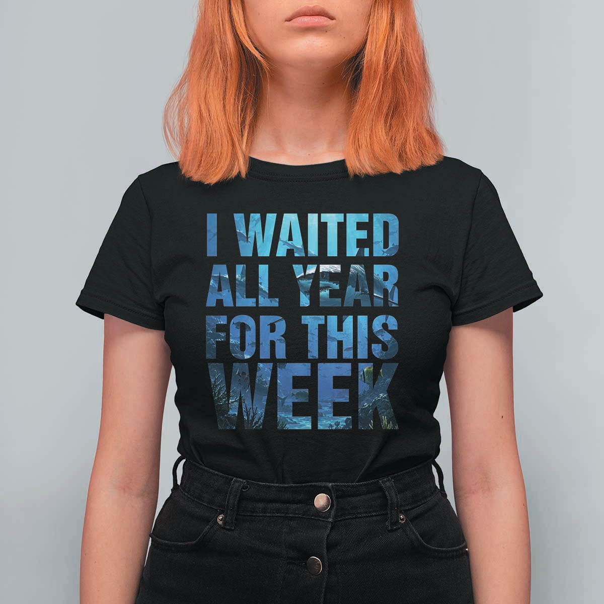 Shark Lover Week Gift T Shirt For Women I Waited All Year For This Week