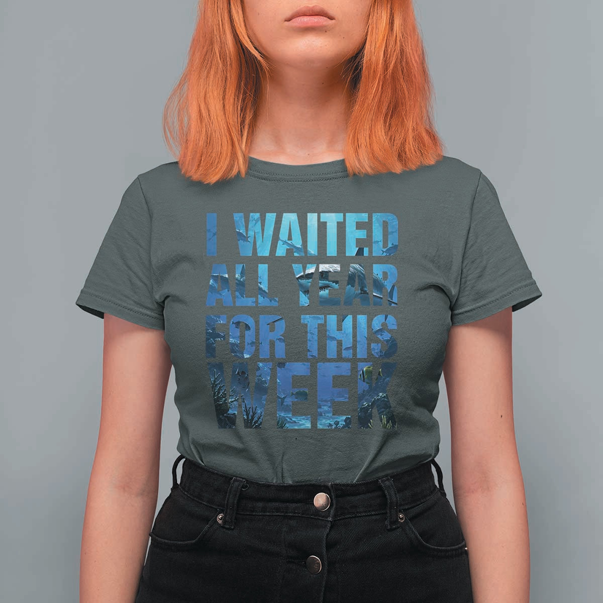 Shark Lover Week Gift T Shirt For Women I Waited All Year For This Week