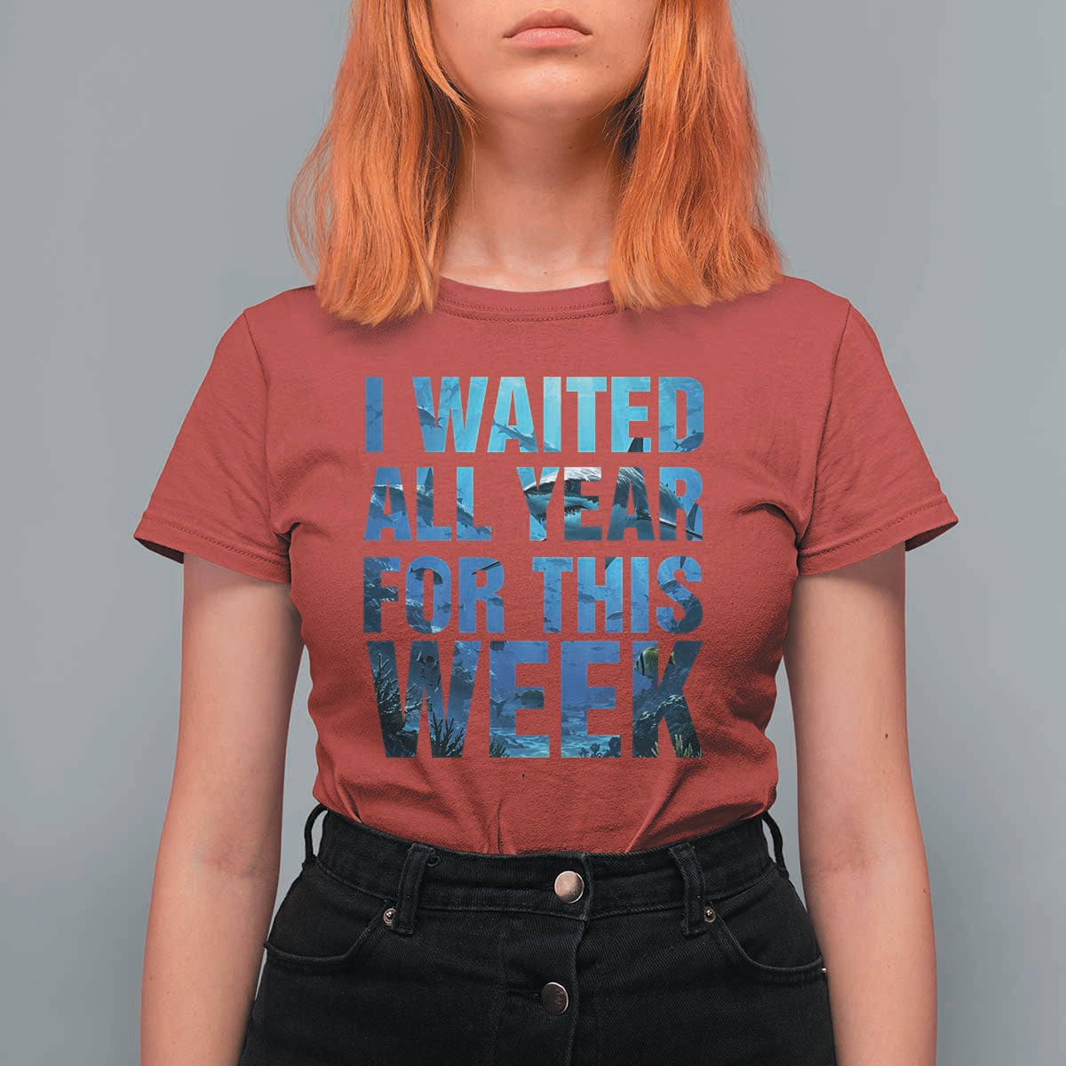 Shark Lover Week Gift T Shirt For Women I Waited All Year For This Week