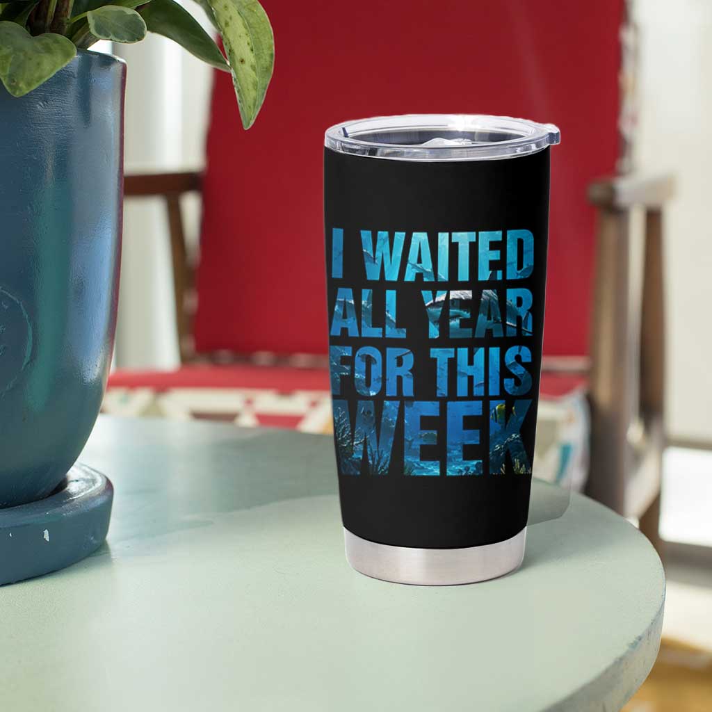 Shark Lover Week Gift Tumbler Cup I Waited All Year For This Week