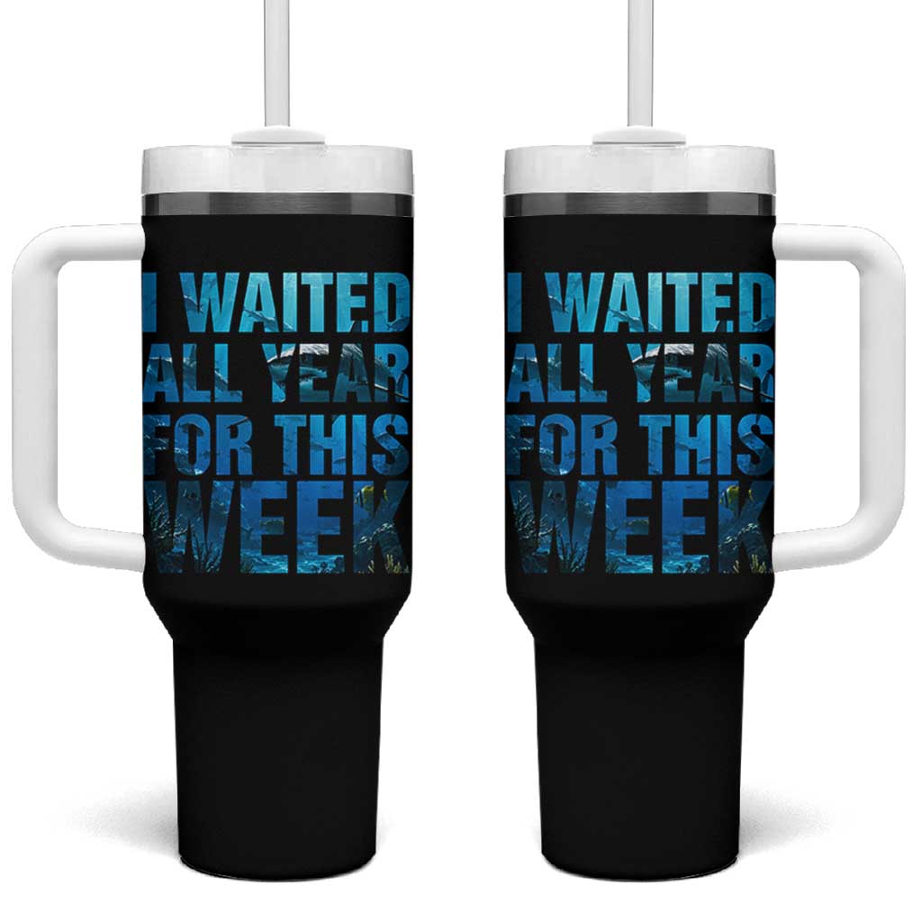 Shark Lover Week Gift Tumbler With Handle I Waited All Year For This Week