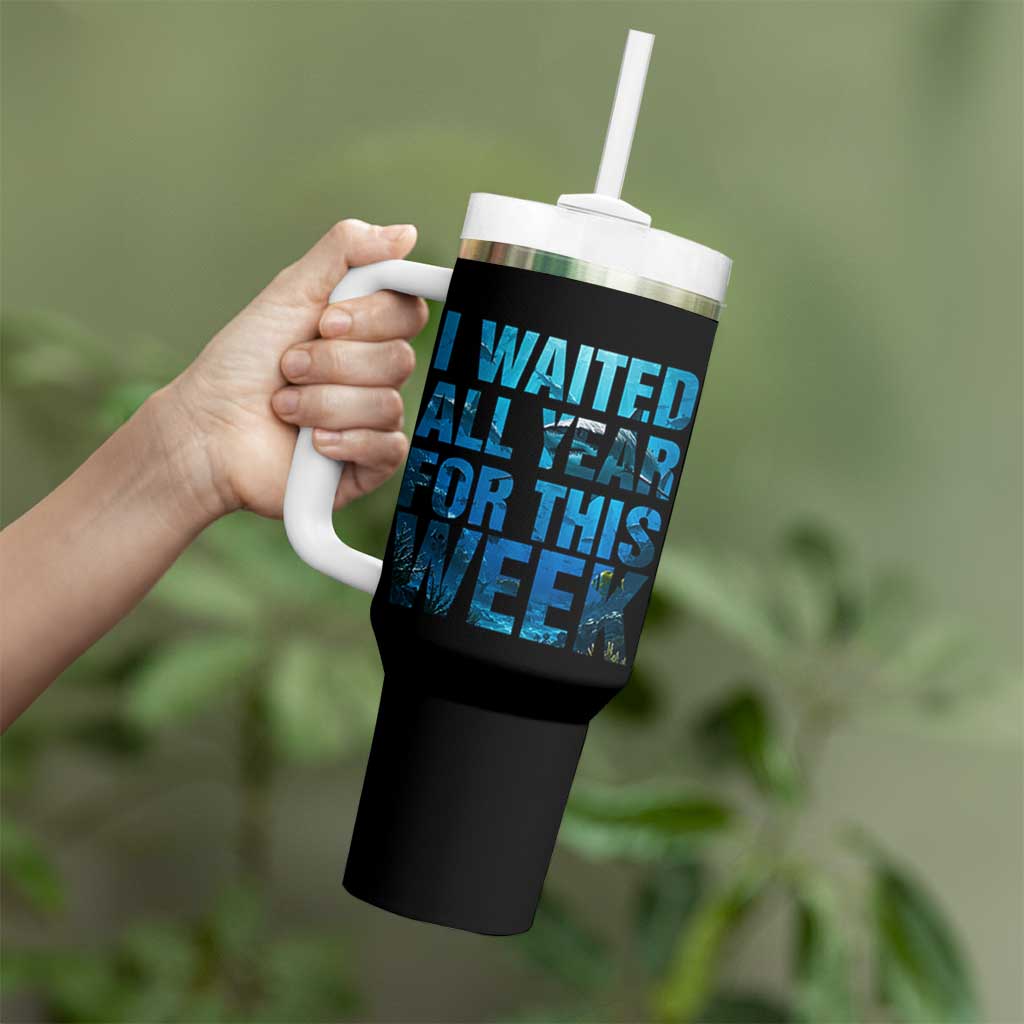 Shark Lover Week Gift Tumbler With Handle I Waited All Year For This Week